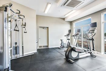 Fitness center with modern equipment